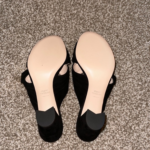 Stuart Weitzman Black Suede Sandal - Picture 3 of 4